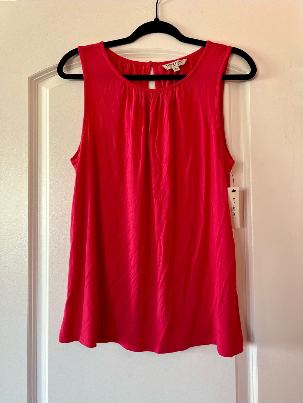 Liverpool Bright Red Sleeveless Shell Tank Top